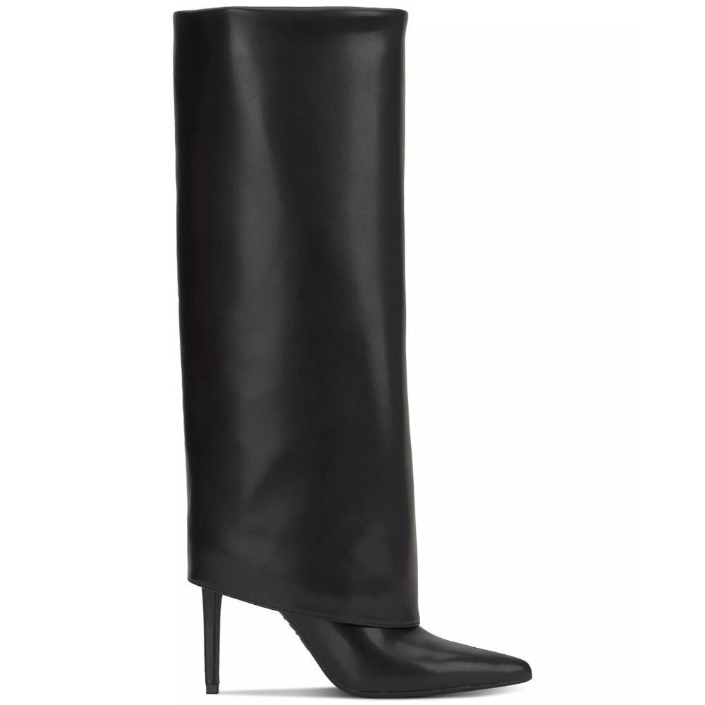 I.N.C. International Concepts Womens Fold Over Cuffed Boots Black Size 5.5M NIB - Picture 2 of 5